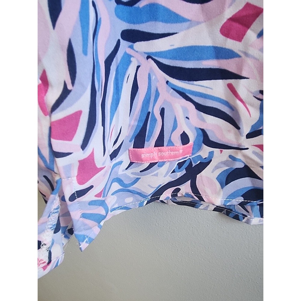 NWT Simply Southern Women's XL Leaf Print Blouse - Picture 3 of 5